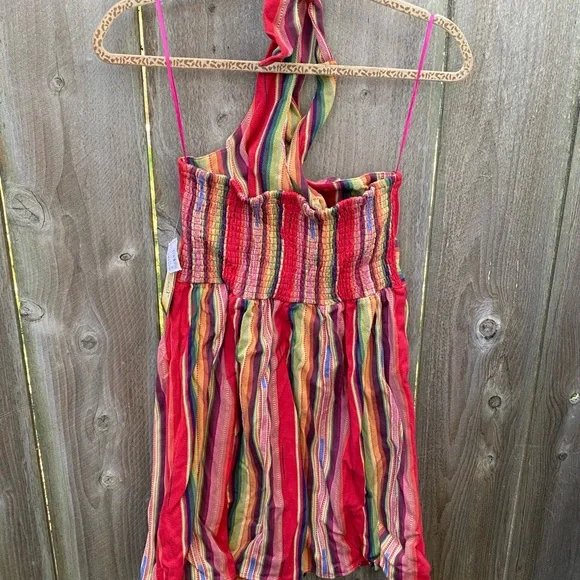 NWT Cowgirl Justice Mercedes Halter Dress Serape Stripes XL - Picture 7 of 8